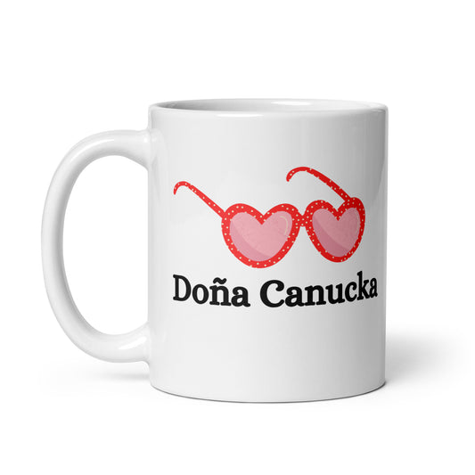 Doña Canucka Branded White glossy mug